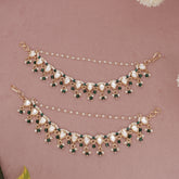 Kundan Pearl Ear chain - Matil