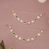 Kundan Pearl Ear chain - Matil