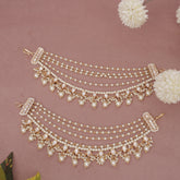 Kundan Pearl Ear chain - Matil