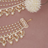 Kundan Pearl Ear chain - Matil