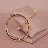 Cubic Zirconia Gold Plated AD Bangle