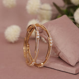 Cubic Zirconia Gold Plated AD Bangle