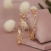 Cubic Zirconia Gold Plated AD Bangle