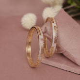 Cubic Zirconia Gold Plated AD Bangle