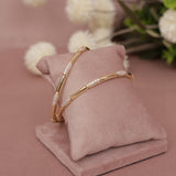 Cubic Zirconia Gold Plated AD Bangle