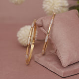 Cubic Zirconia Gold Plated AD Bangle