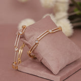 Cubic Zirconia Gold Plated AD Bangle