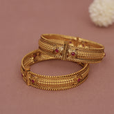 Antique Matt Gold Bangle