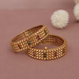 Antique Matt Gold Bangle