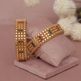 Antique Matt Gold Bangle