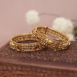 Antique Matt Gold Bangle