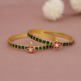 premium Pachhi Takkar Kundan Bangle