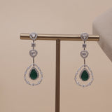 American Diamond Emerald Green Necklase Set