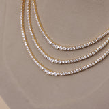 American Diamond Three Layer Golden Necklase Set