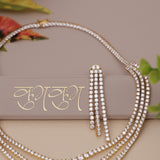 American Diamond Three Layer Golden Necklase Set