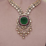 Premium Polki Kundan Necklace Set