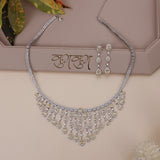 American diamond yellow saphhre necklace