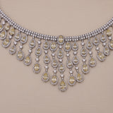 American Diamond Yellow Saphhire Necklase Set