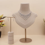 American Diamond Yellow Saphhire Necklase Set