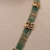 Antique Gold Temple Haram Necklace set