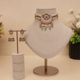 Antique Heritage Pachhi Kundan Choker Necklace set