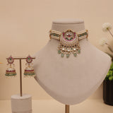 Antique Heritage Pachhi Kundan Choker Necklace set