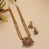 Antique Gold Temple Haram Necklace set