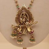 Antique Gold Temple Haram Necklace set