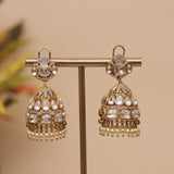 Moissanite Kundan Jhumka Earring