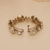 Luxury Moissanite Kundan Kada Bangle