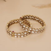 Moissanite Kundan Premium Bangle