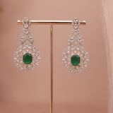 American Diamond Emerald Green Necklase Set