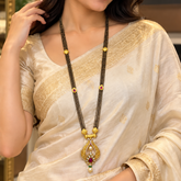 Antique Kundan 36 Inch Long Mangalsutra