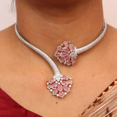 Modern American Diamond Necklase Set