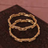 Cubic Zirconia Gold Plated AD Bangle