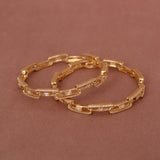 Cubic Zirconia Gold Plated AD Bangle