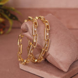 Cubic Zirconia Gold Plated AD Bangle