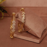 Cubic Zirconia Gold Plated AD Bangle