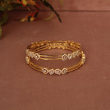 Cubic Zirconia Gold Plated AD Bangle