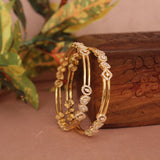 Cubic Zirconia Gold Plated AD Bangle