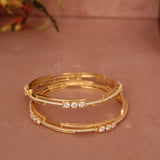 Cubic Zirconia Gold Plated AD Bangle