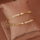 Cubic Zirconia Gold Plated AD Bangle