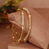 Cubic Zirconia Gold Plated AD Bangle