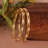 Cubic Zirconia Gold Plated AD Bangle