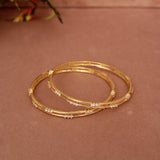 Cubic Zirconia Gold Plated AD Bangle