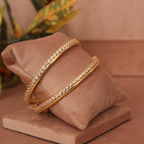 Cubic Zirconia Gold Plated AD Bangle