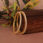 Cubic Zirconia Gold Plated AD Bangle