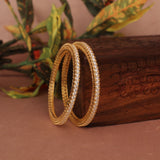 Cubic Zirconia Gold Plated AD Bangle