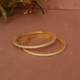 Cubic Zirconia Gold Plated AD Bangle
