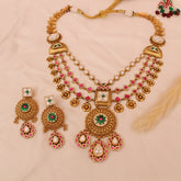 Antique Swarovski Long Layered Necklace Set